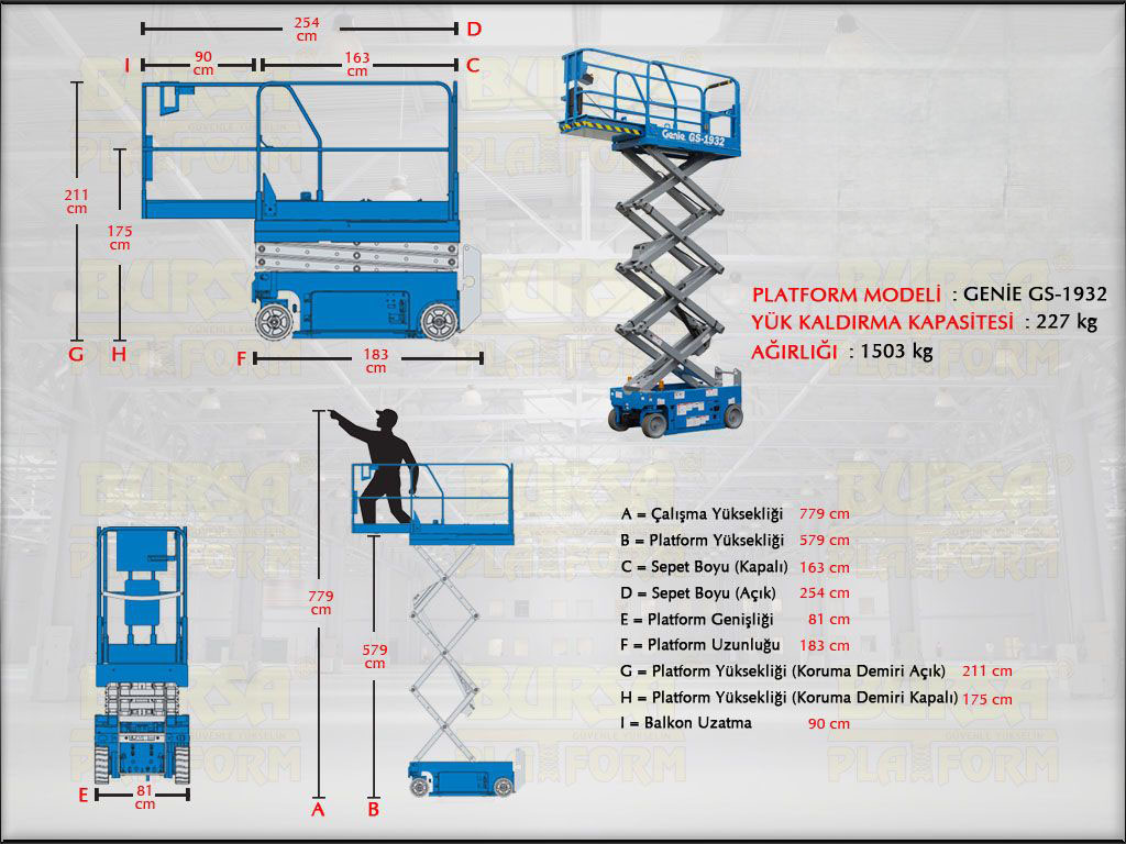 Akl Makasl Manlift Platform 8 Metrelik